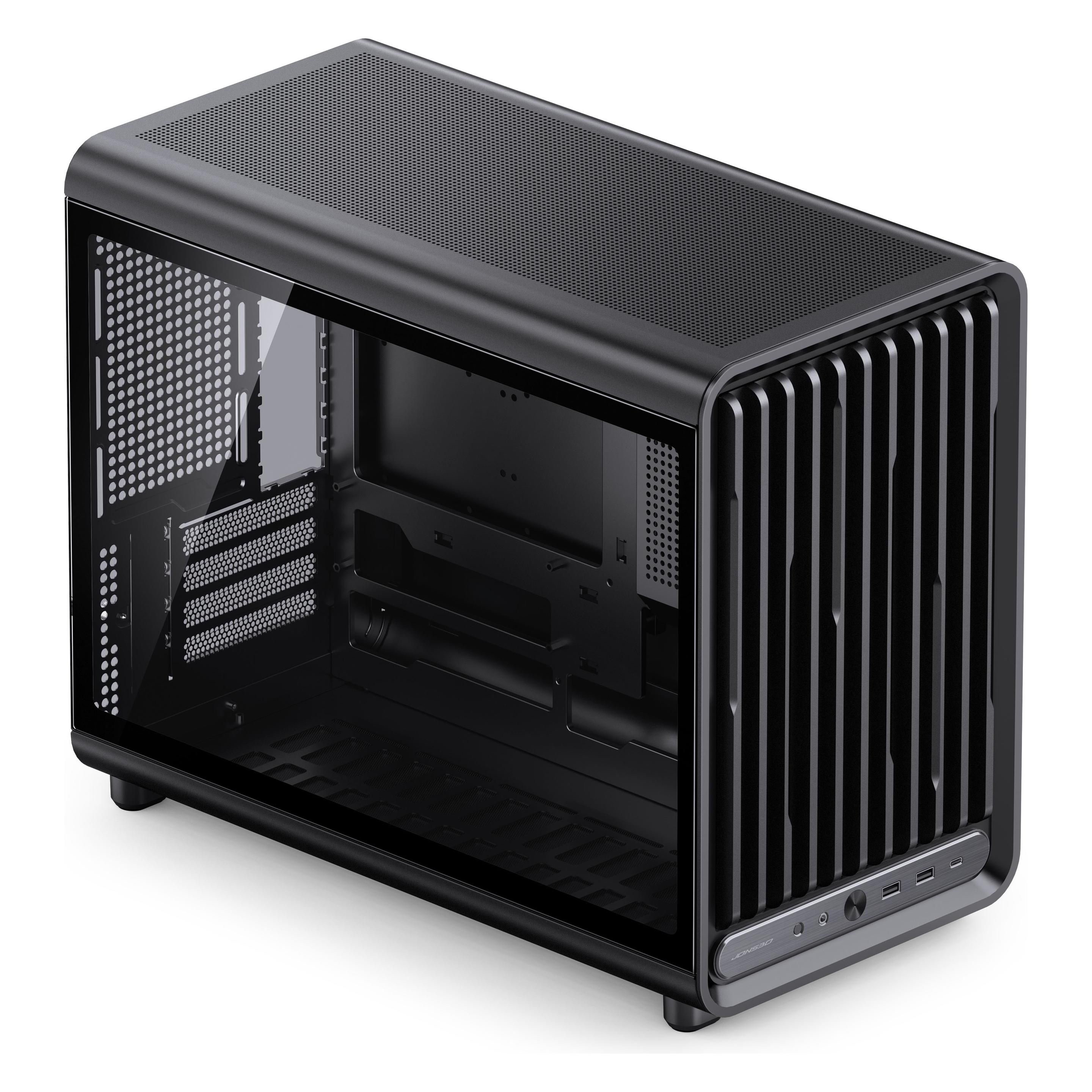 Jonsbo D33 STD PC-Gehäuse, Mini-Gehäuse, mATX, Tempered Glass - schwarz (mATX) (D33 STD BLACK)