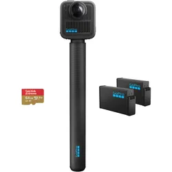 GoPro MAX2 360 Action Camera + Accessories Bundle (Bluetooth, GPS, WLAN), Action Cam, Schwarz