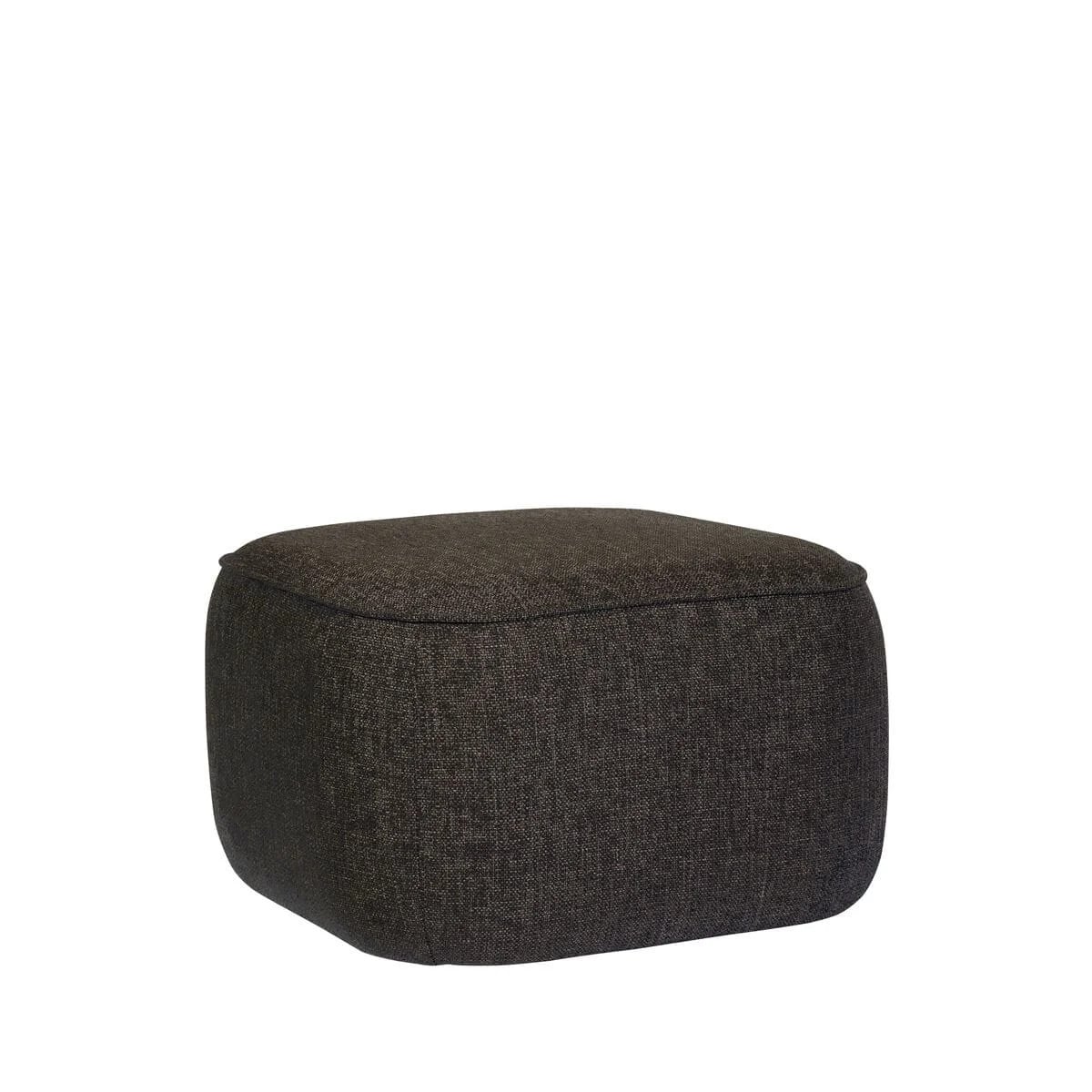 Hubsch Cube poef polyester bruin