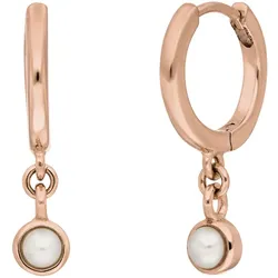 LEAF - OHRRINGE - CREOLE - PURE - perle, rosegold