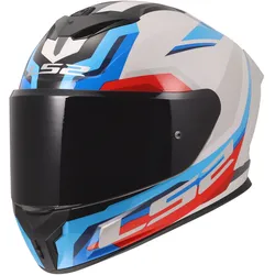 LS2 FF820 Rapid III Hyper, Integralhelm - Weiß/Blau/Rot - XL