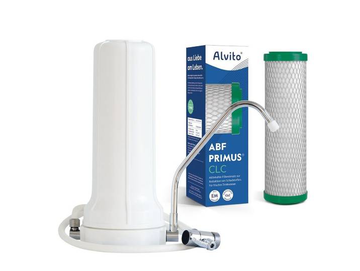 Alvito Wasserhahn-Wasserfilter, Alvito Auftisch Basic Wasserfilter Set Pure (inkl. Primus CLC)