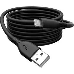 Digitus USB-Ladekabel USB 2.0 USB-A Stecker, Apple Lightning Stecker 0.50 m Schwarz Flexibel, hochflexibel, mit USB, Silikon, exzellente AK-600108-005-S