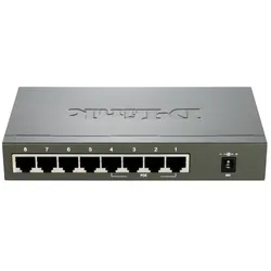 D-Link 8-PORT LAYER2 POE (8 Ports), Netzwerk Switch, Schwarz