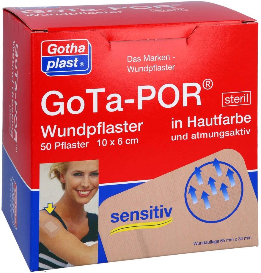 Gota-por Wundpflaster steril 60x100 mm hautfarben