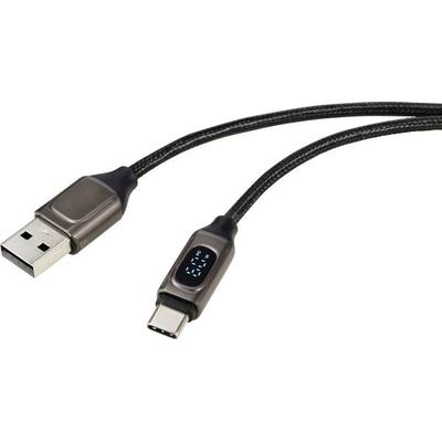 Renkforce USB-Kabel USB 2.0 USB-A Stecker, USB-C® Stecker 0.50 m Silber (metallic) RF-6249500