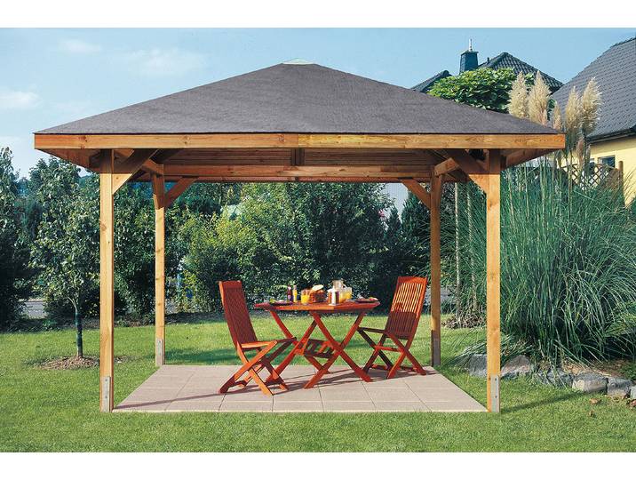 Oecoplan Gartenlaube Paradies 3 (380 x 80 cm), holz natur