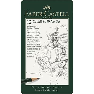 Faber-Castell Bleistifte Castell 9000 Design Set, 8B-2H, 12er Set