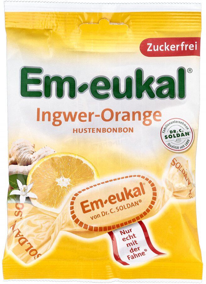 Em-eukal Em Eukal Bonbons Ingwer Orange zuckerfrei 75g
