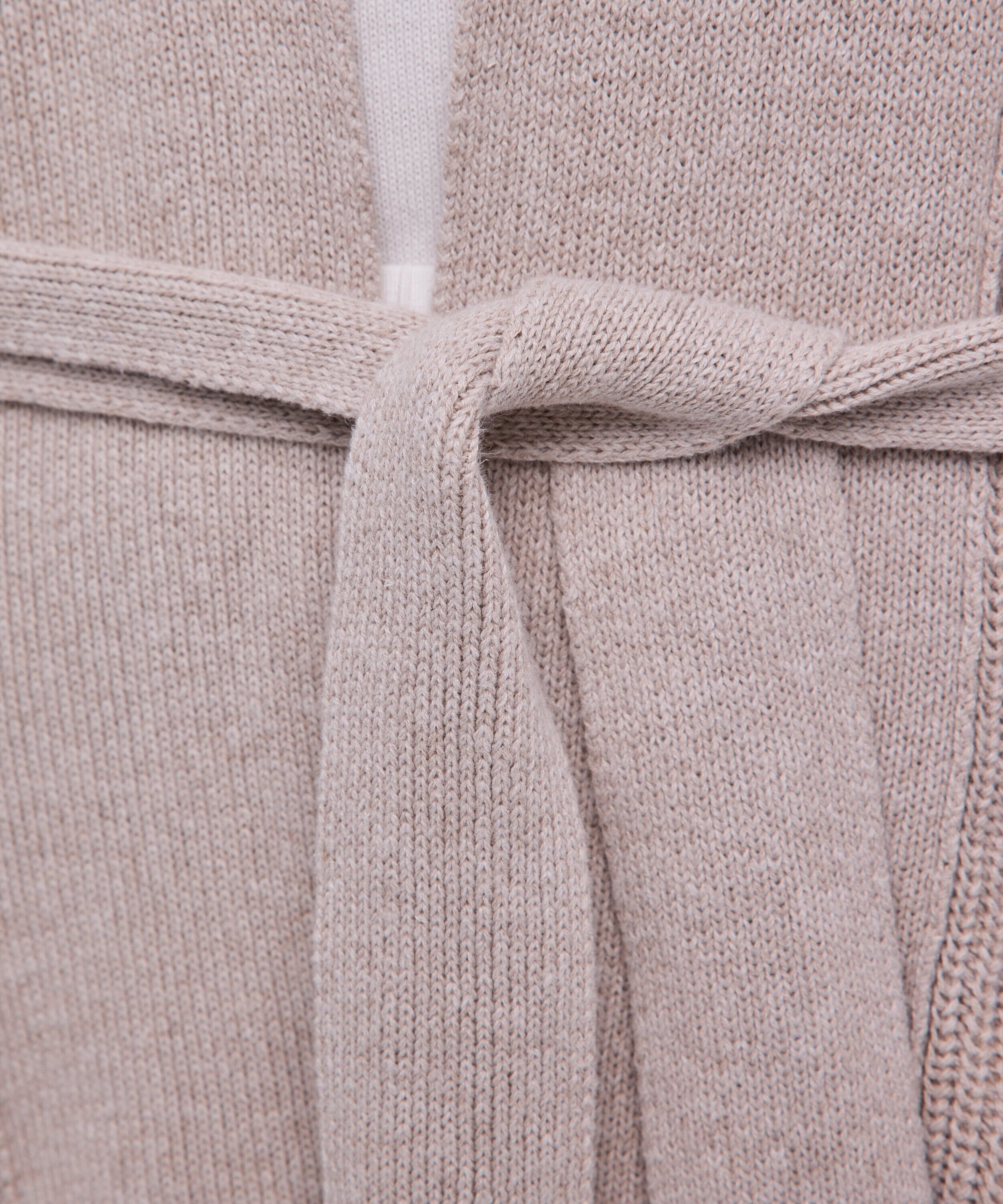 Cardigan FALKE "FALKE Cardigan", Damen, Gr. L, linen meliert (4541), Strickjacken Cardigan