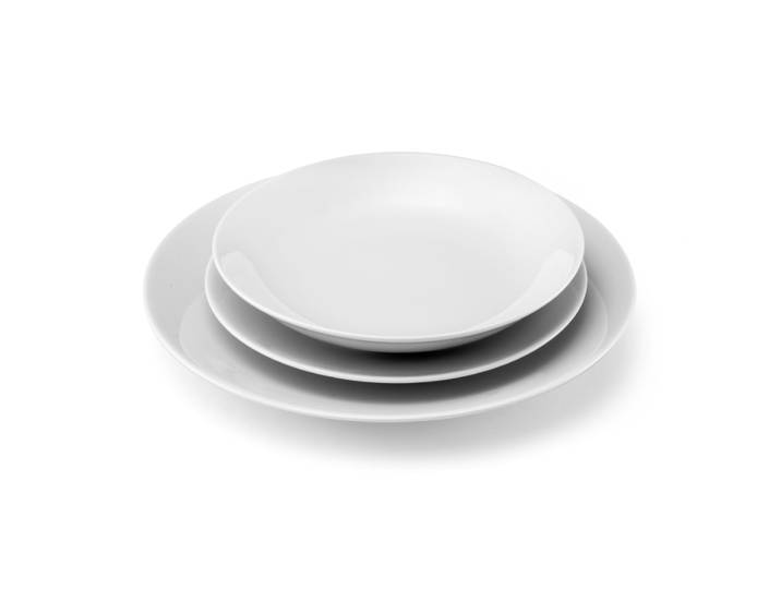 Service de vaisselle 18 pièces en porcelaine blanc