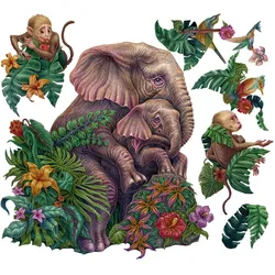WANDAUFKLEBER 60x76cm - Tropische Safari