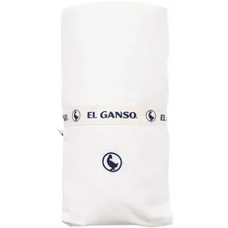 El Ganso - Spannbettlaken 200x200+30cm mit Klappe Weiß - 100% Baumwolle 180TC mit Sticklogo