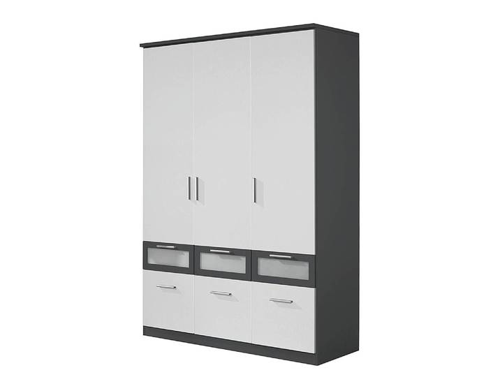 Kombischrank Bochum-Extra 136 x 199 x 56cm Grau/Weiß/Graumetallic/Alpinweiß