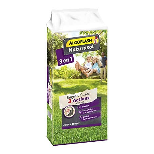 Algoflash Naturasol Gazonmeststof AG3BIO250 3 Acties Naturanid - 10 kg