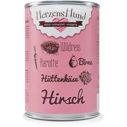 Herzenshund Hirsch mit Wildreis | 12x 400g Hundefutter