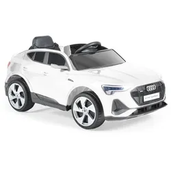 Moni Kinder Elektroauto Audi Sportback Fernbedienung Frontlichter Musik USB Gurt weiß