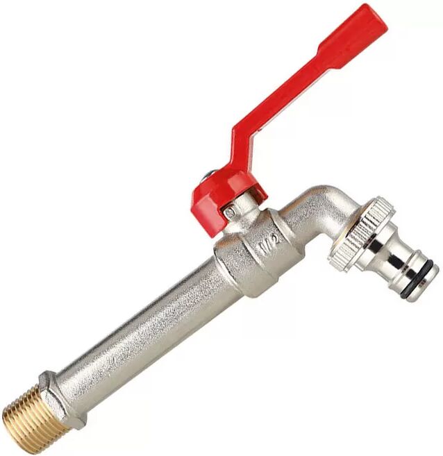 INF Roter Aluminiumgriff Außenwasserhahn