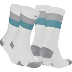 NORFOLK Fahrradsocken Laufsocken, Leichte Kompressions, Anti-Blasen, Sevilla SC 2pk, Größe 39-42 in Weiß Weiß