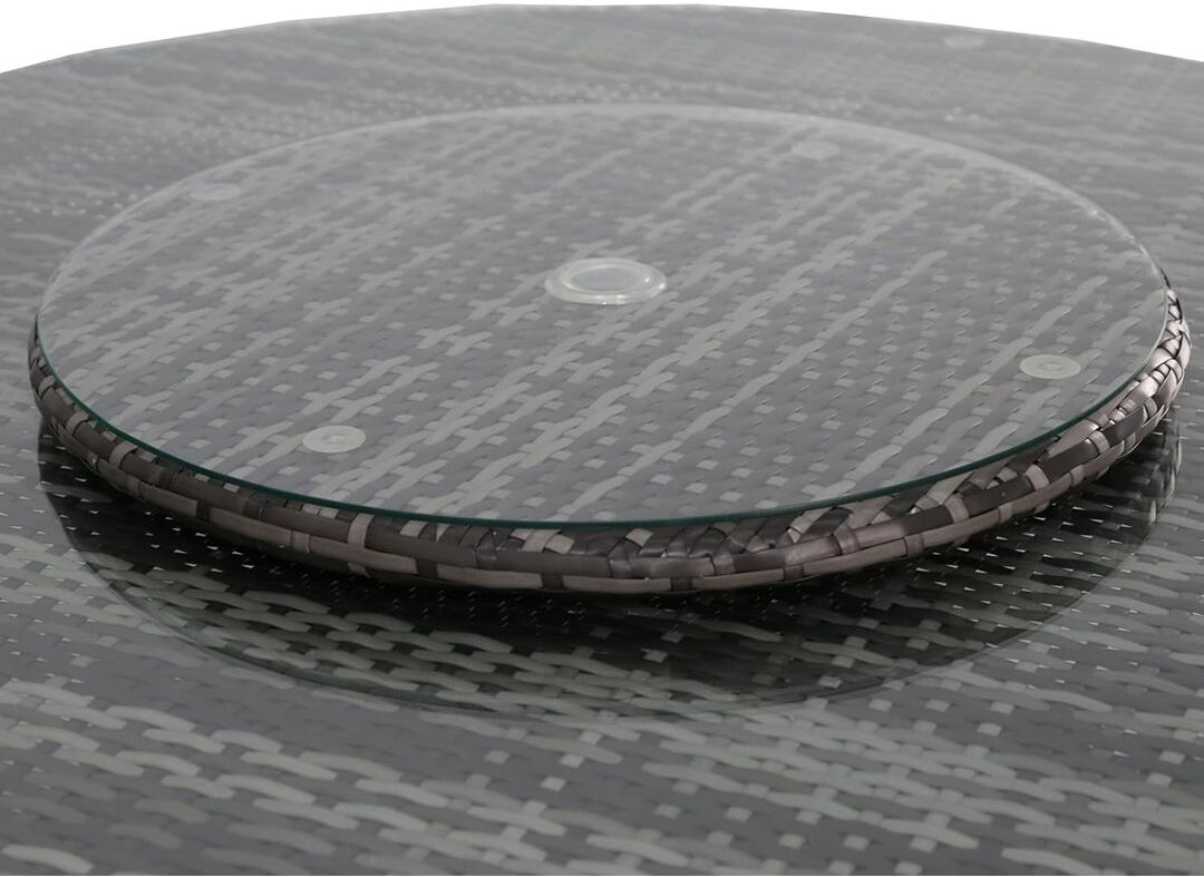 Brayden Studio Aventino Lazy Susan Gray 60cm W X 60cm L X 5cm H