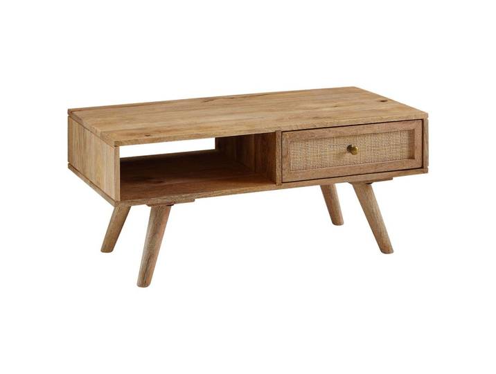 Couchtisch Holz massiv mit Stauraum, Lade