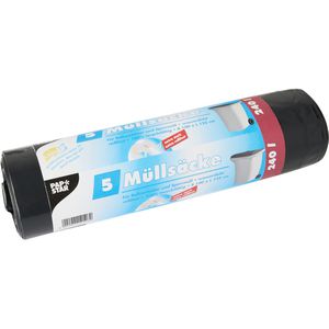 Papstar Müllsäcke 240 Liter, extra stark, schwarz, 5 Stück