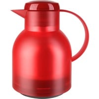 SAMBA Isolierkanne, 1 Liter rot/transparent, QUICK PRESS Verschluss