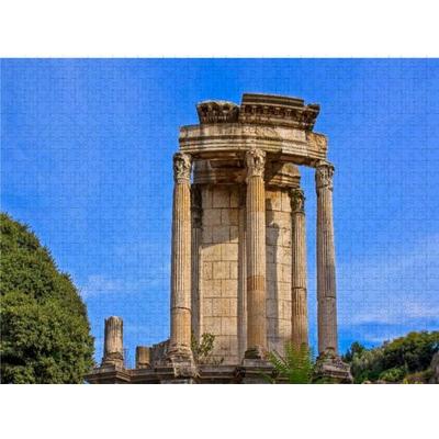 CALVENDO Puzzle Tempel der Vesta auf dem Forum Romanum in Rom | 1000 Teile Lege-Größe 64x48cm Foto-Puzzle für glückliche Stunden