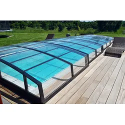 Pool Infinity® Bay mit Überdachung 3,5x7,0m - Überlaufpool | Überlauf-Schwimmbecken: Fertig montiert, verrohrt und verkabelt