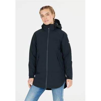 Outdoorjacke WEATHER REPORT "Resistent", Damen, Gr. 44, schwarz, 90% Polyester, 10% Elasthan, unifarben, normal, ohne Ausschnitt, Jacken Outdoorjacke, mit wind- und wasserdichter Eigenschaft