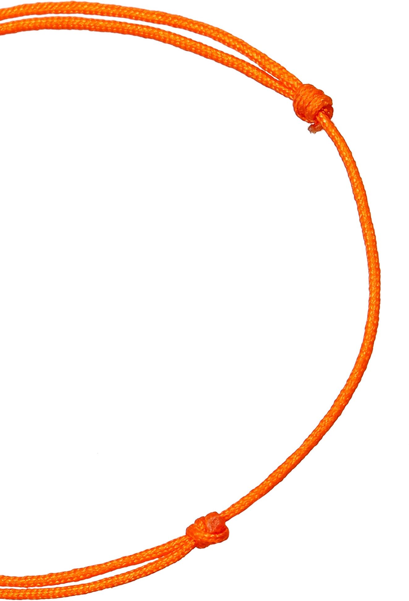 Armkette ELLI "Armband Herz Liebe Textil Romantik 925 Silber" Gr. 160, orange, Armbänder, Damen, Silber 925 (Sterlingsilber), Armkette