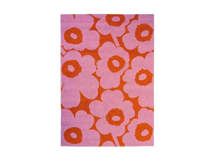 Marimekko Tapis Unikko outdoor Pink-orange, 140x200 cm