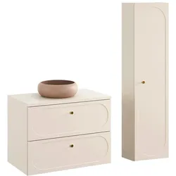 BADMÖBEL 80.6cm Sanae 2er-Set Sandbeige