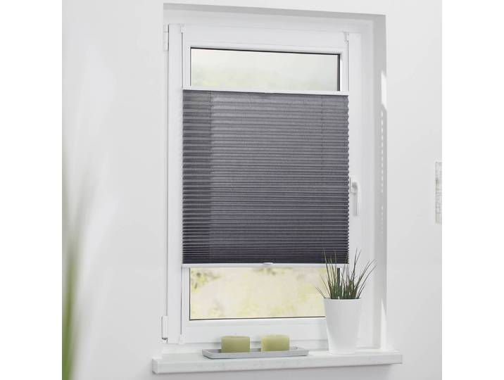 Store plissé Klemmfix 70 x 210cm Gris/Gris
