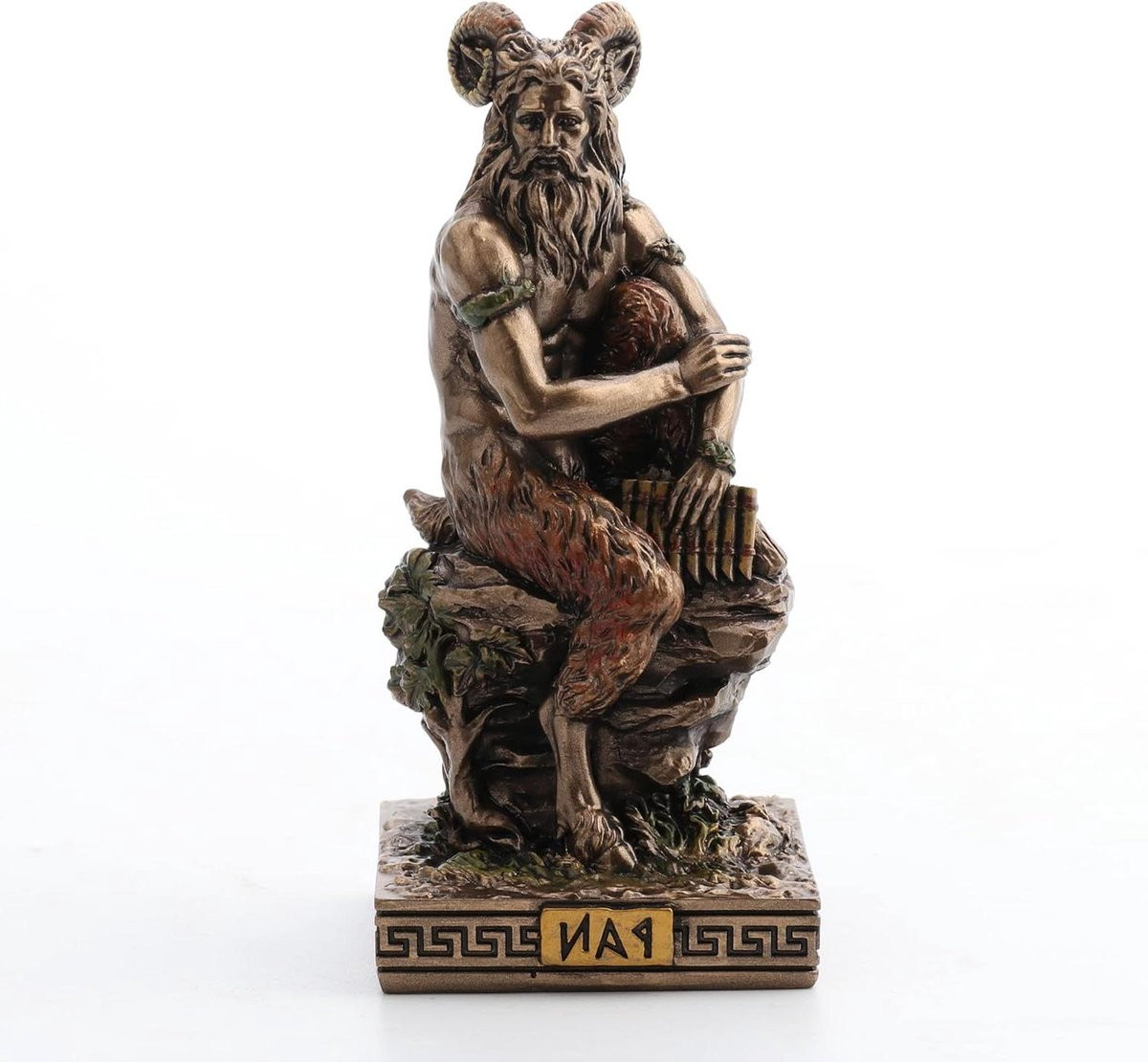 Handgeschilderd Miniatuur Beeldje Griekse God in Brons voor Tafeldecoratie