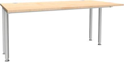 Schäfer Shop Genius Schreibtisch MODENA FLEX, Breite 1600 mm, beidseitig verkürzt, Ahorn