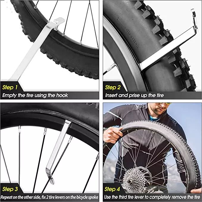 INF Levier de pneu de vélo, pack de 3