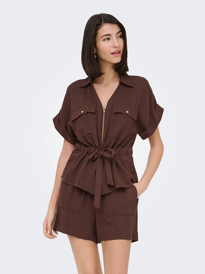 JDY Bluse "Mille" in Braun - M
