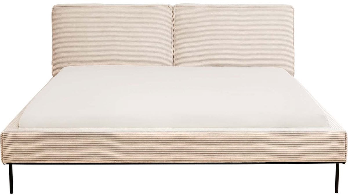 Kare Design Bed East Side Cord 160x200 cm Creme