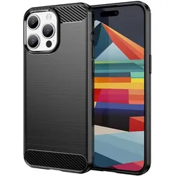 DLH Silicon Case Apple Iphone 15 Pro (Apple iPhone 15 Pro), Smartphone Hülle, Schwarz
