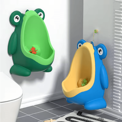Inspire Essentials Frog Wall Mounted Toddler Training Urinal blue