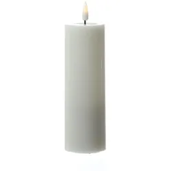 283 LED Kerze Mia Deluxe Echtwachs flackernd Wachsspiegel H: 15cm D: 5cm weiß