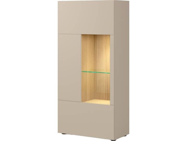 WK-Wohnen Vitrine VIVA, beige, Holzfurnier