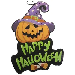 WellHome - Deko-Anhänger „Happy Halloween“ mit Kürbis-Design