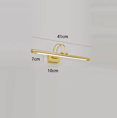 Inspire Curations Retro LED Mirror Wall Sconce gold 41cm warm White (2700 3500k)