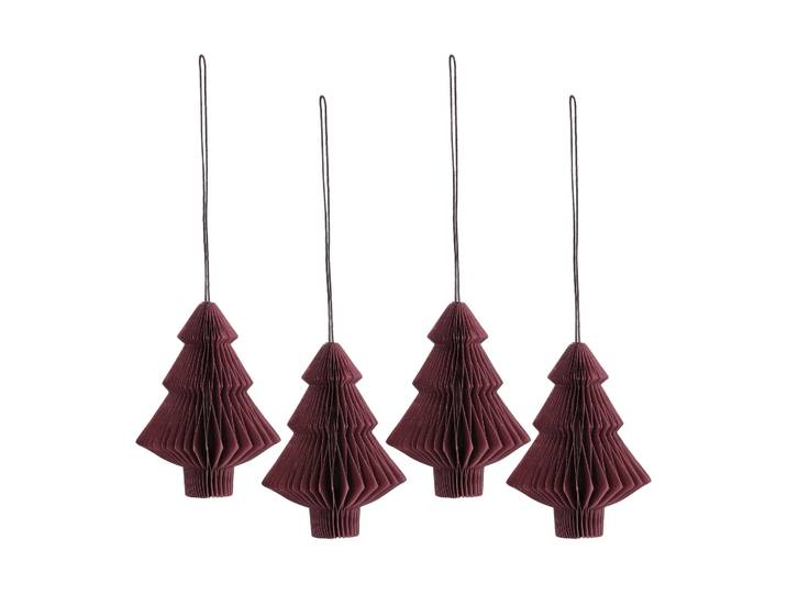 Scandi Living Tree kerstballen 4-pack Red