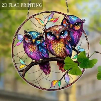 Uplift Picks Colorful Owl Pendant Light Decorative Animal Hanging Lamp For Home Decor 20 Cm f