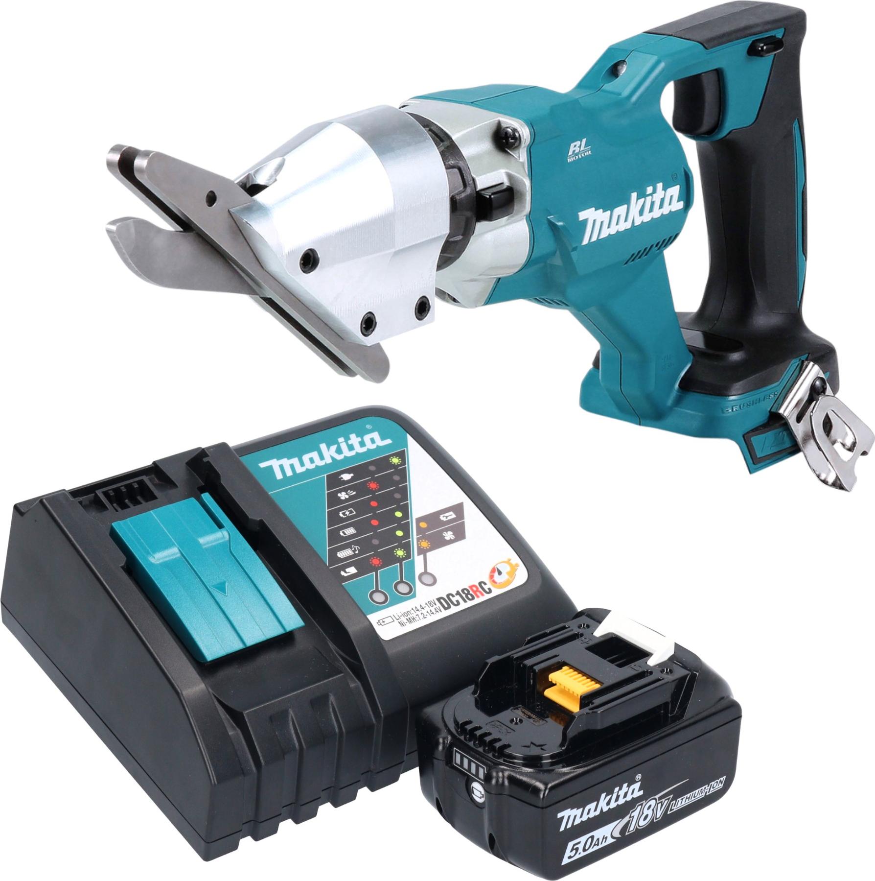Makita DJS 800 RT1 Akku Faserzementschere 18 V Brushless + 1x Akku 5,0 Ah + Ladegerät
