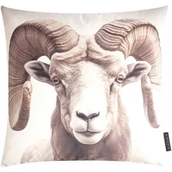 Magma Kissenhülle Wild Animals 'Widder' 45 x 45 cm Natur - Beige