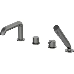 Neuesbad Serie 600 4-Loch Wannenarmatur mit Brauseset, Oberfläche: Titanium NB1BQS_D14M1